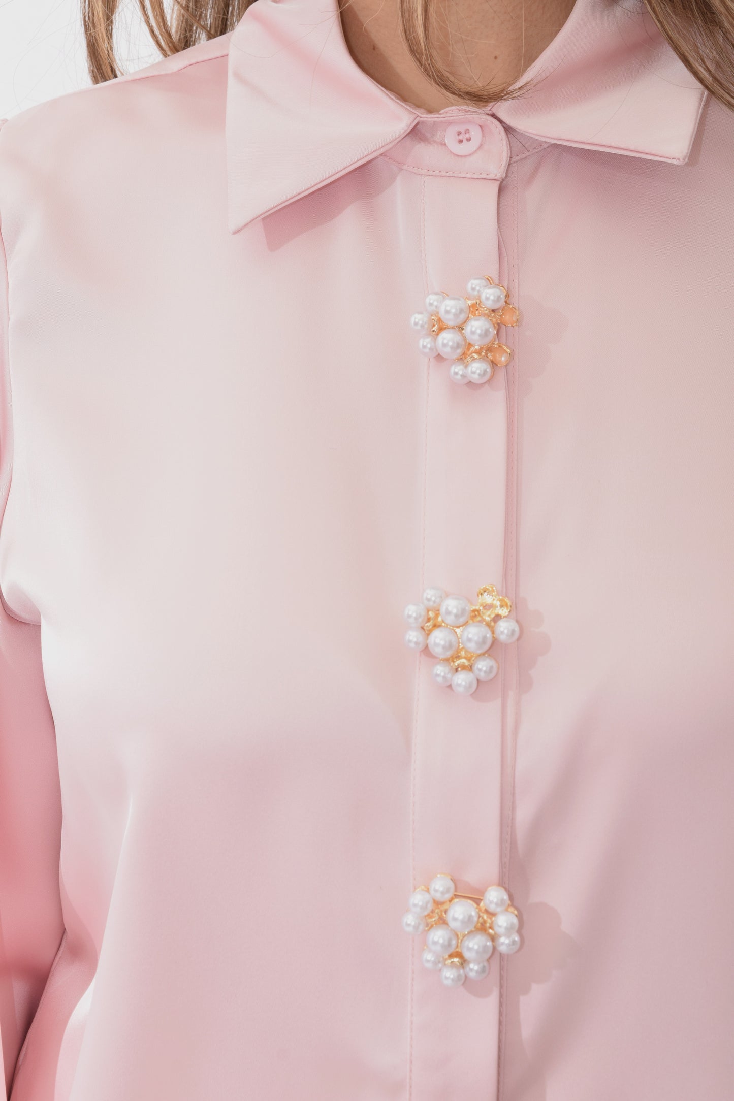 Blusa Botones Perlas