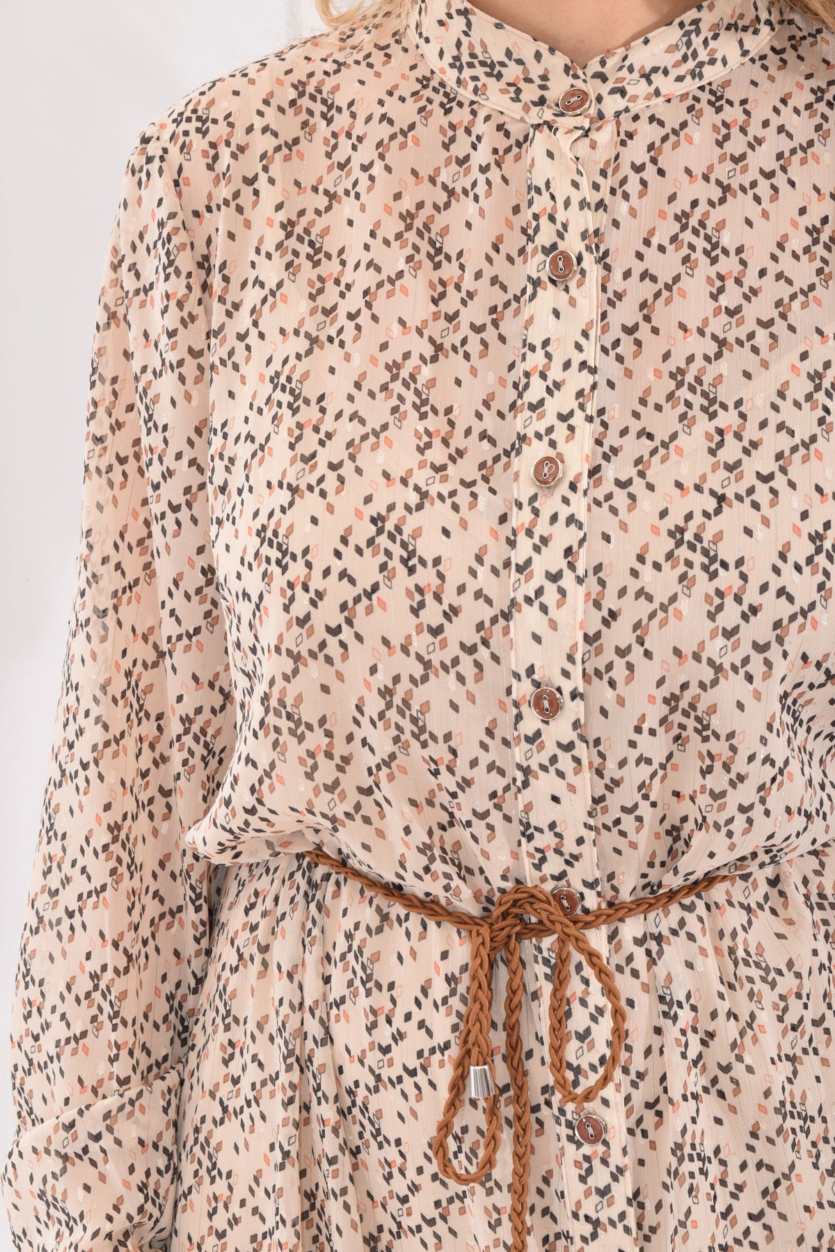 VESTIDO CINTO TRENZADO