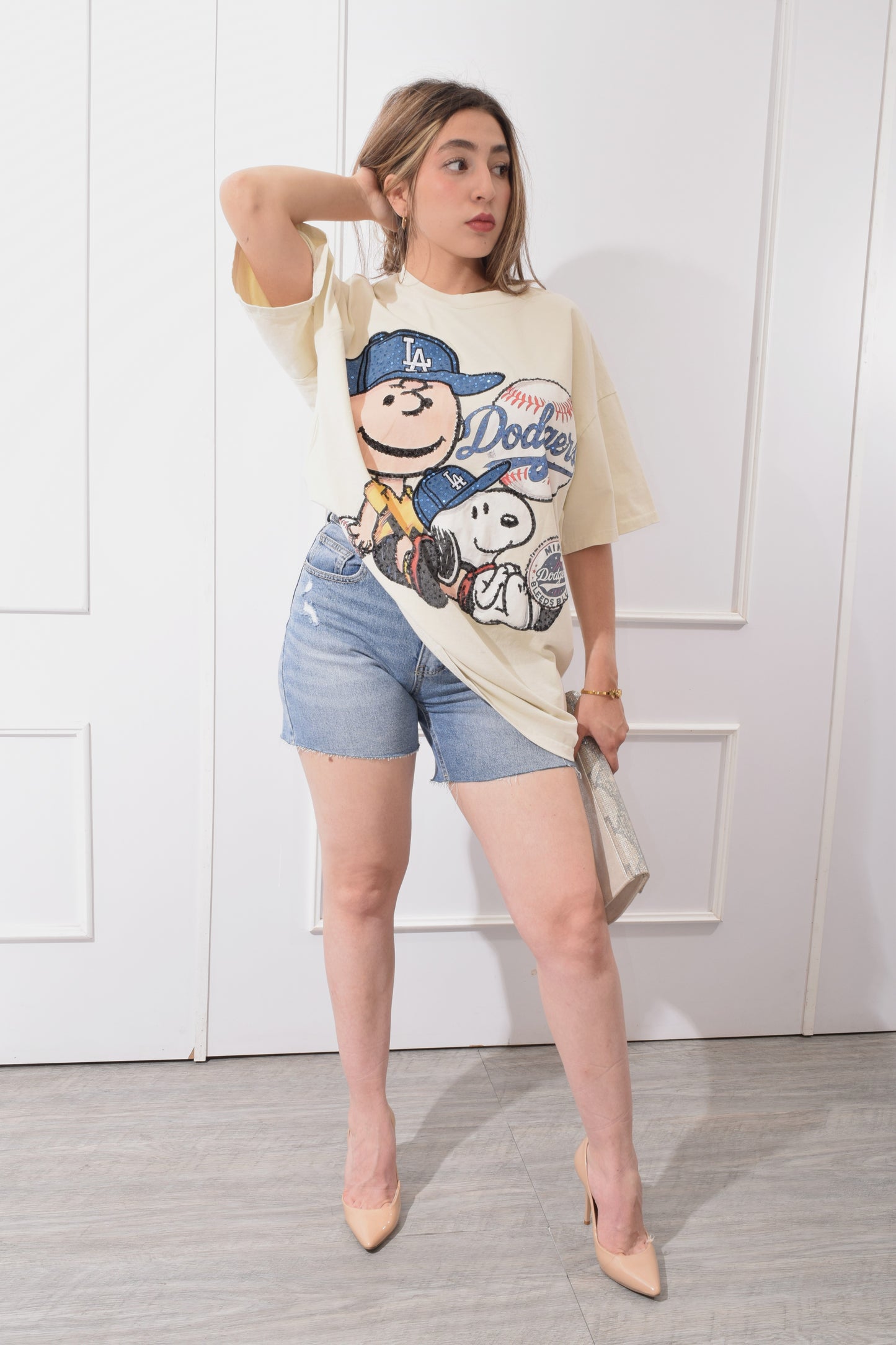 Playera Gorra Lentejuela