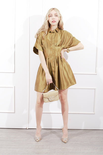 Vestido Pliegues Cintura