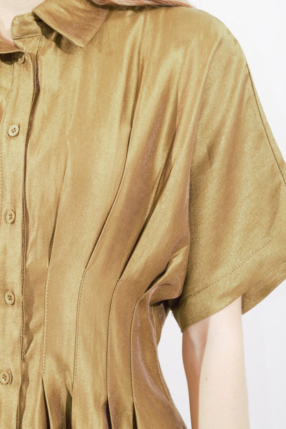 Vestido Pliegues Cintura