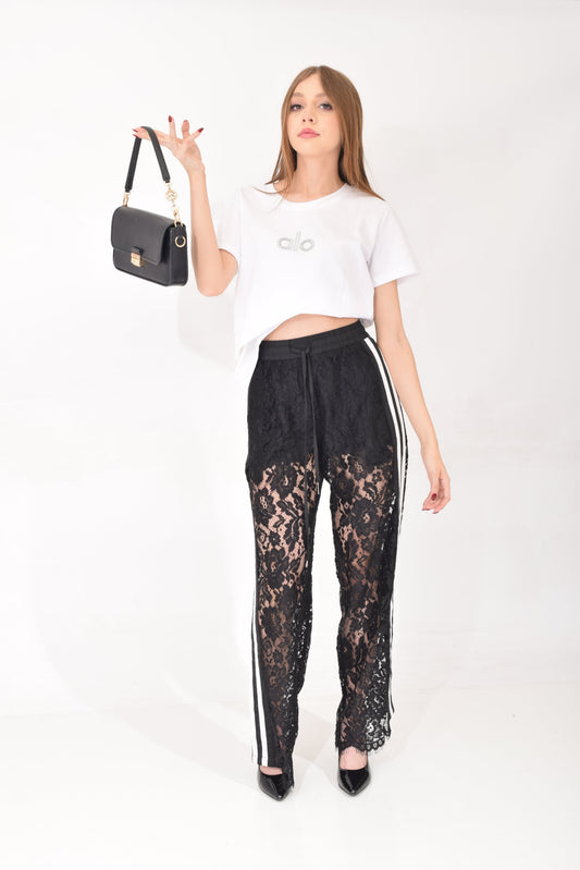 Playera Letras Brillos