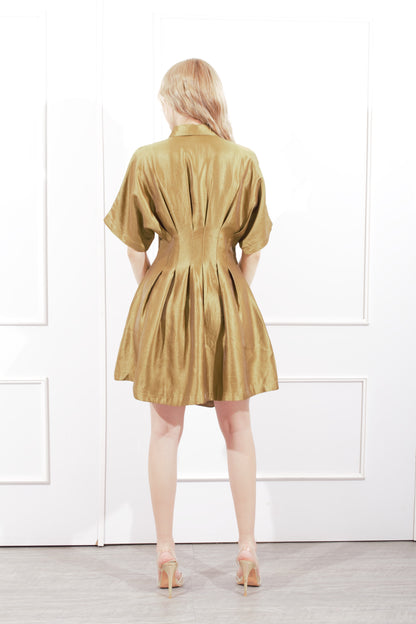 Vestido Pliegues Cintura