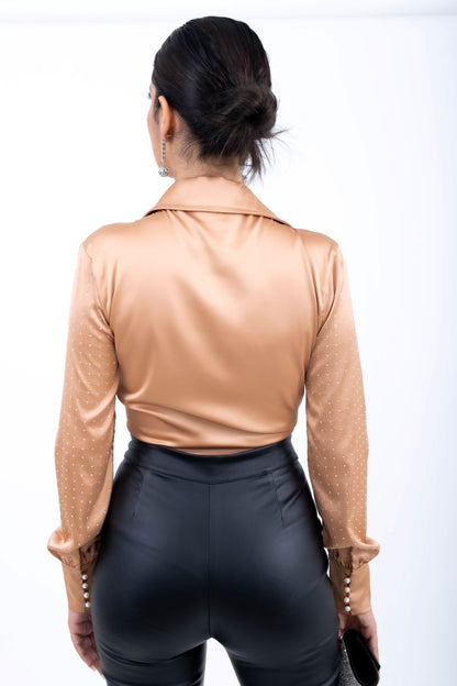 Blusa Satin brillos