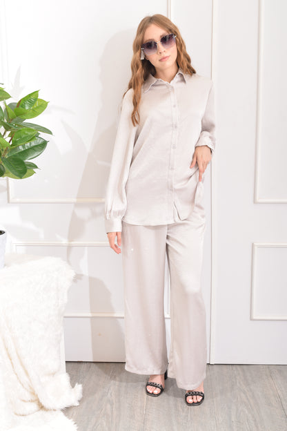 Conjunto Satinado Brillos