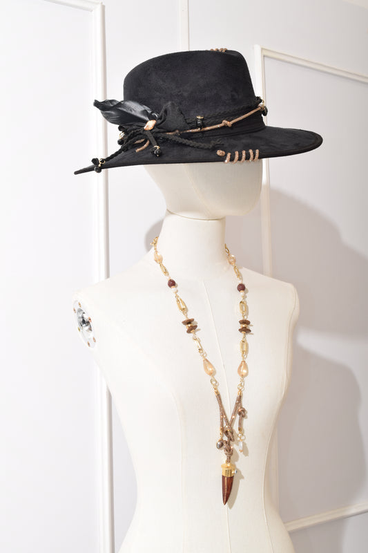 Sombrero Pluma Negra
