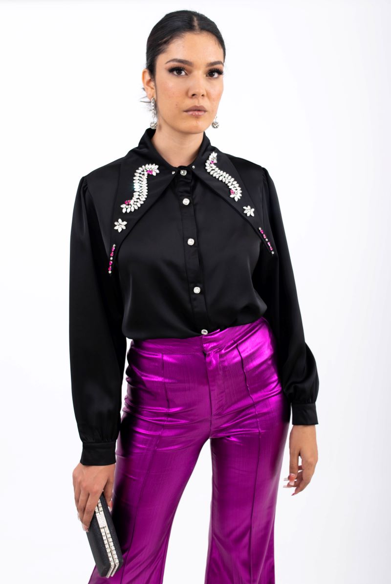 Blusa Satinada Brillos