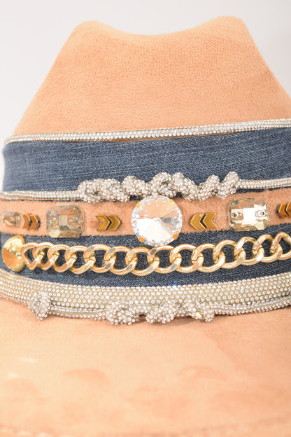 Sombrero Cadena Brillos