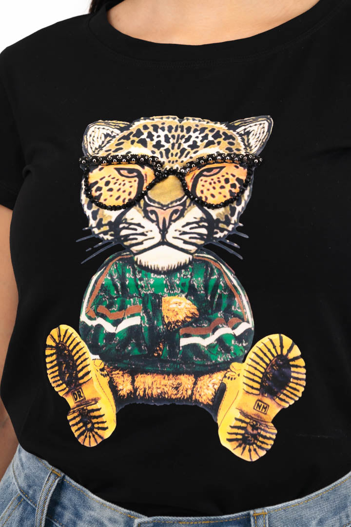 Playera leopardo