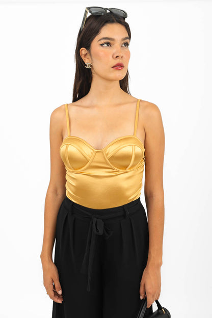 Pantiblusa satinada oro