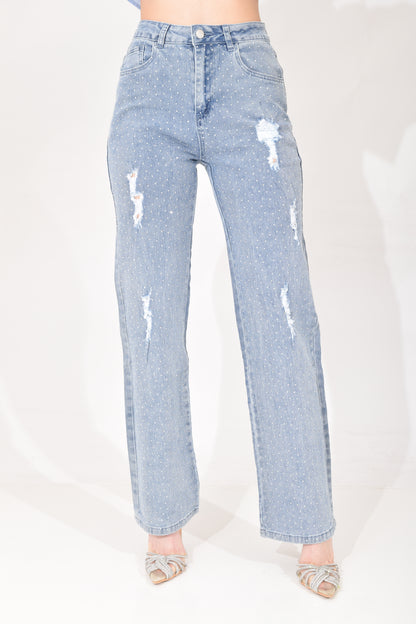 Pantalón Amplio Brillos