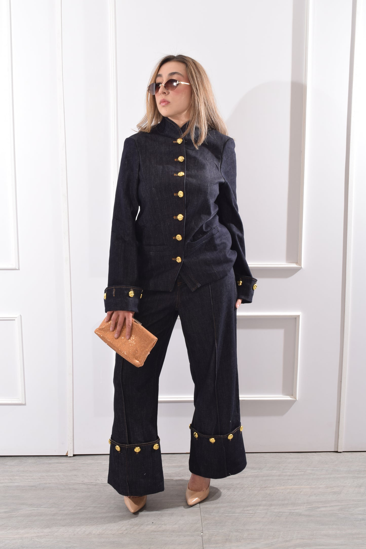 Conjunto Botones Dorados