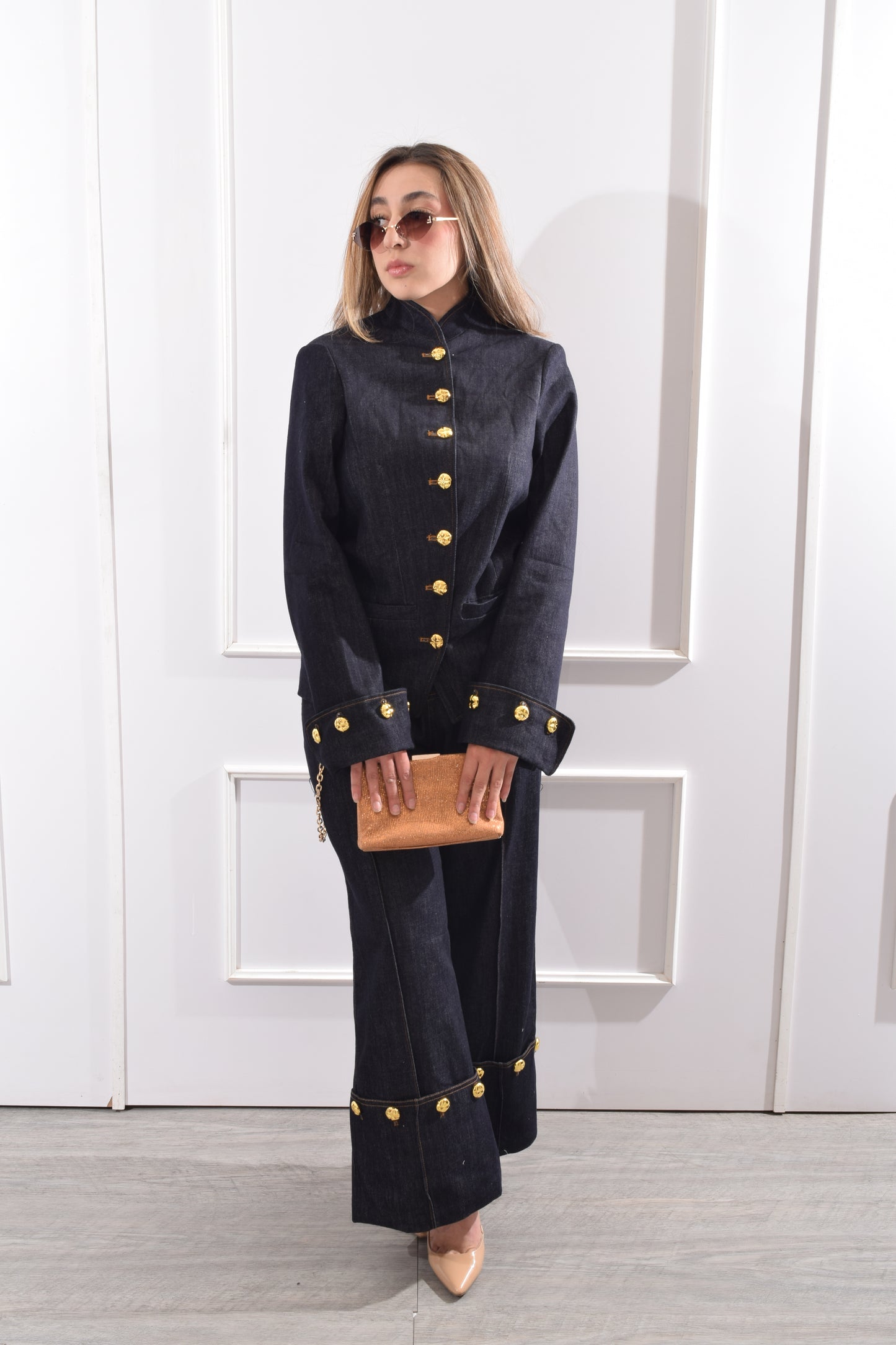 Conjunto Botones Dorados