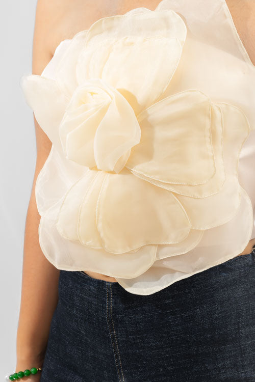 Blusa Organza Flor.