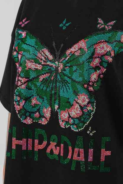 Playera Mariposa Brillos.