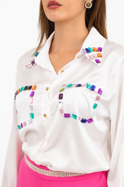 Blusa brilllos colores