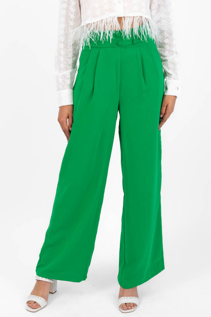 Pantalon amplio Botones