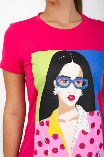 Playera mujer lentes