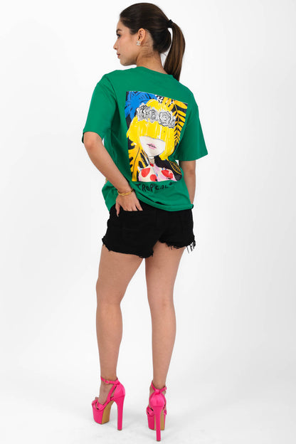 Playera mujeres brillos