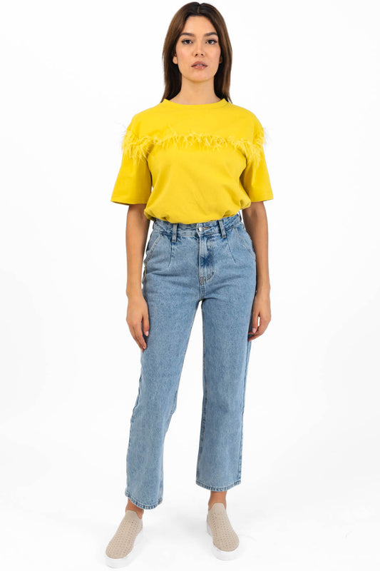 Pantalon mezclilla mom jeans